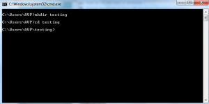 Create directory in Windows using command prompt