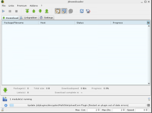 JDownloader in Fedora