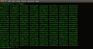Generating passwords using pwgen