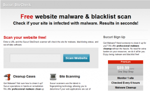 Sucuri site scanner
