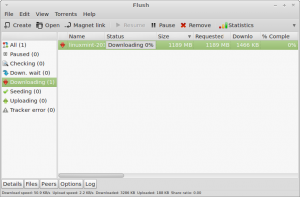 Flush: A GTK Based Bittorrent Client For Linux Mint / Ubuntu