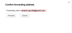 Verifying forwarding email address