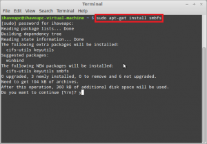 How To Quickly Mount Windows Share From Terminal In Linux Mint / Ubuntu