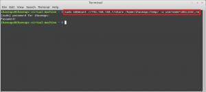 How To Quickly Mount Windows Share From Terminal In Linux Mint / Ubuntu