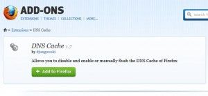 Installing DNS cache add-on in Mozilla Firefox