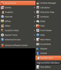 SpeedCrunch in Ubuntu/Linux Mint