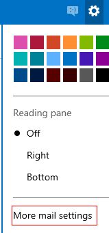 Mail settings in Outlook.com