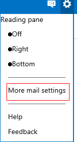 Outlook.com mail settings