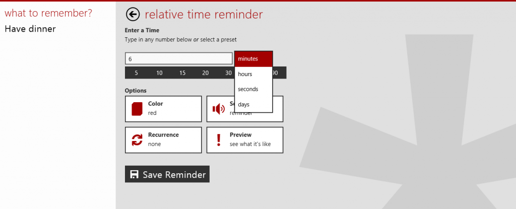 Customize reminders in RemindMe