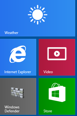 Changed size of tile in Windows 8.1