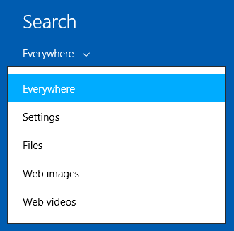 Windows 8.1 smart search