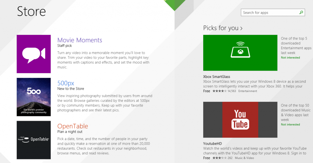 Windows 8.1 store