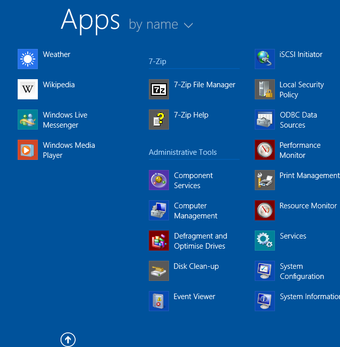 Windows 8.1 Apps View