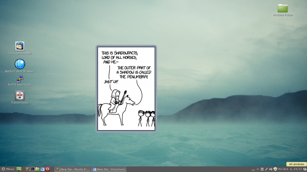 xkcd comic viewer desklet in Linux Mint 15