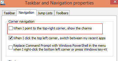 Disabling Windows 8.1 charms