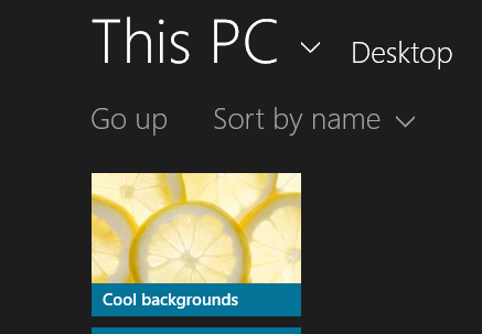 Custom folder for background slideshow in Windows 8.1