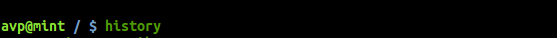 using history to show list of previously used commands in linux mint/ubuntu