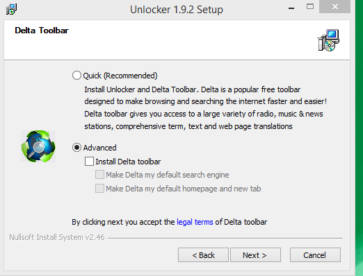 Custom setup of Unlocker to avoid toolbar installation