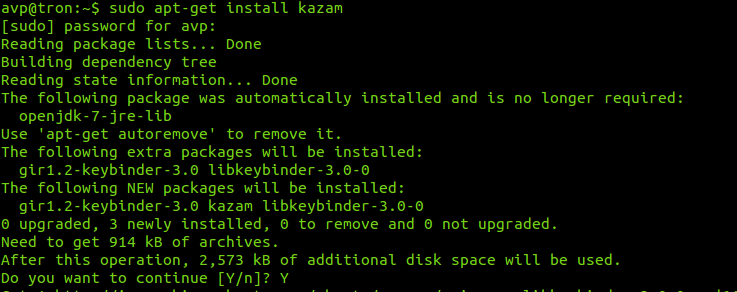 installing Kazam in Ubuntu / Linux Mint