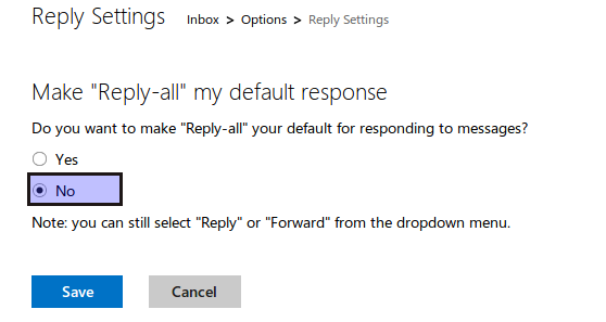 turn Reply-all on or off in Outlook.com