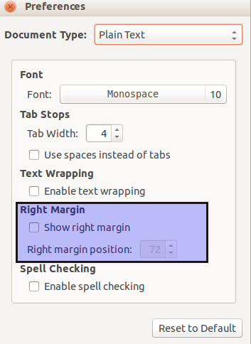 Turning off right margin in Scribes