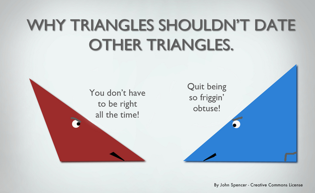 when two triangles date : funny