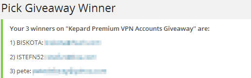 kepard vpn giveaway 2014 winners from ihaveapc.com