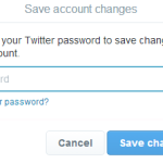 Saving the new changes in Twitter