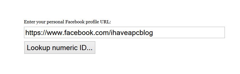 Facebook ID finder tool
