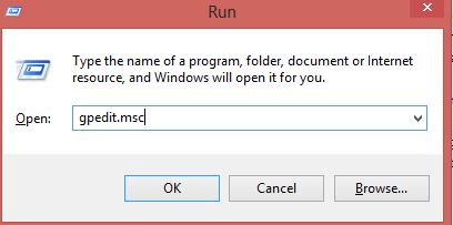 accessing group policy editor in Windows 8