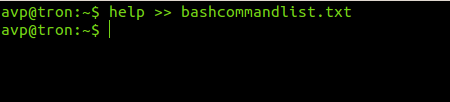 Saving Bash commands list to a text file