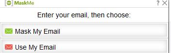 choosing emails using MaskMe