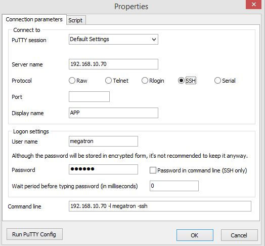 Adding multiple server connection details