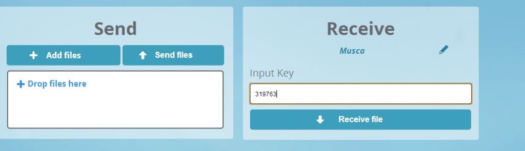 Using the authentication code at receiving end when using Send Anywhere