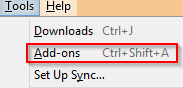 Accessing Add-ons settings in Firefox