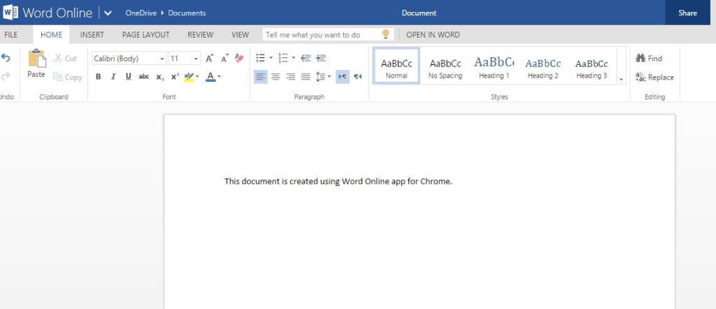 Creating Word documents using Word Online