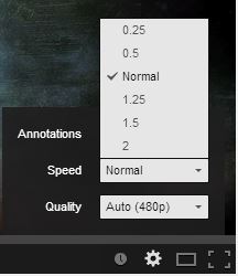 changing playback speed of YouTube videos