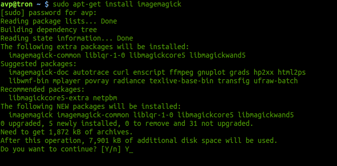 installing imagemagick in Linux Mint