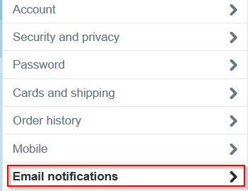 Configuring email notifications in Twitter