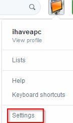 Accessing Twitter settings