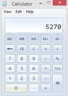 Calculator in Windows