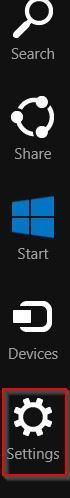 windows 8 settings charm