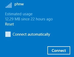 data usage stats for metered connections in Windows 8