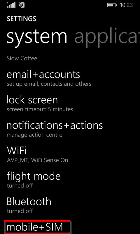 turning on data connection in windows phone