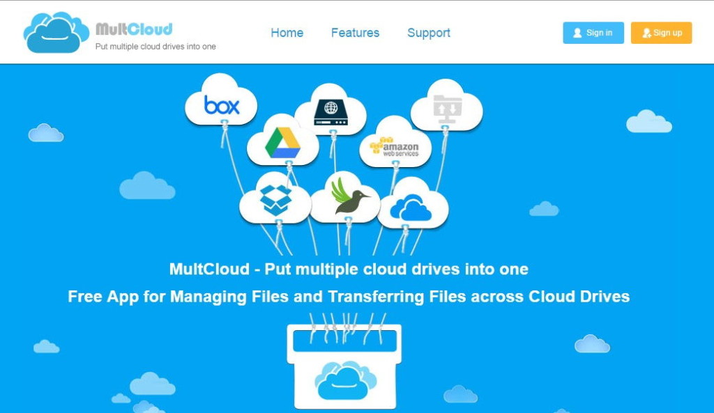 multcloud home page