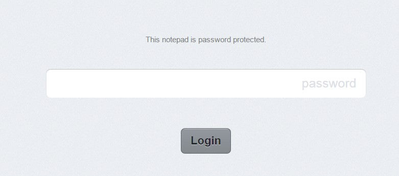 accessing a password protected note in notepad.cc