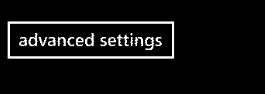 accessing advanced settings in IE for Windows Phone