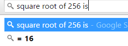 find the square root of a number in Google Chrome