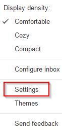 gmail settings