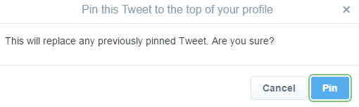 making a Tweet as pinned